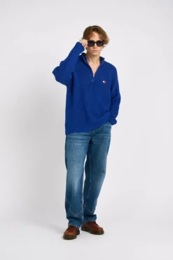 TJM REG 1/4 ZIP - Pull | Bleu