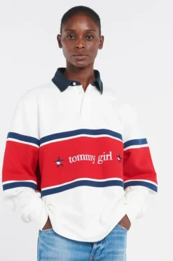 TOMMY GIRL RUGBY POL - Polo | Blanc