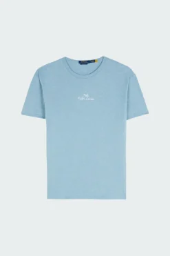 T-shirt coupe classique à logo en jersey - T-shirt | Bleu