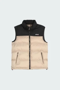 UTAHV - Doudoune col montant droite sans manches | Beige