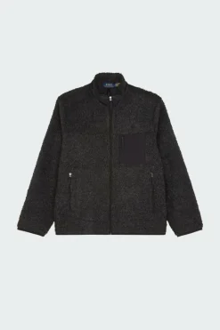 Veste hybride en sherpa - Veste | Noir