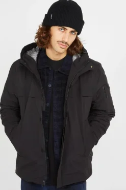 VESTE TECH LEGERE CAPUCHE COUTURES SOUDEES - Doudoune | Noir