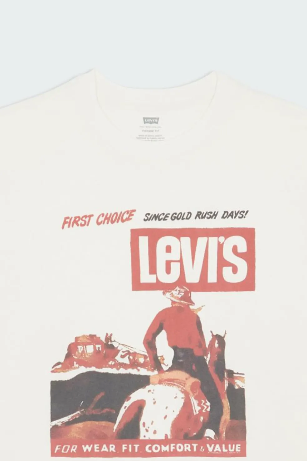 VINTAGE FIT GRAPHIC TEE - T-shirt | Beige