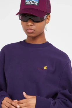 W' American Script Sweat - Sweatshirt | Violet
