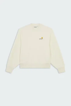 W' American Script Sweat - Sweatshirt | Beige