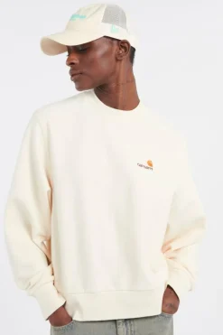 W' American Script Sweat - Sweatshirt | Beige