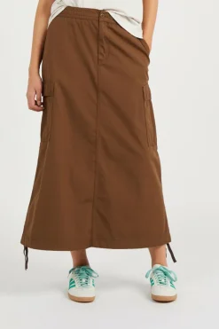 W' Cargo Skirt Long - Jupe | Marron