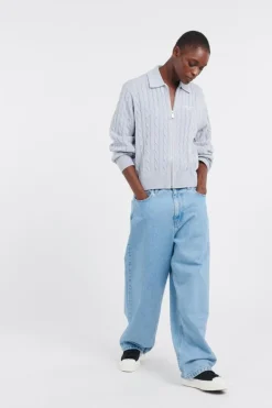 W' Carter Sweater Jacket - Cardigan | Bleu