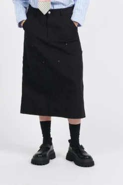 W' Double Knee Skirt - Jupe | Noir