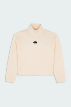 W MOCK NECK RELAXED SWEATSHIRT - Pull | Blanc