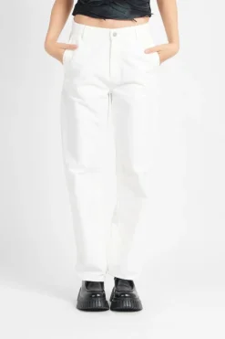 W' Pierce Pant Straight - Pantalon | Blanc