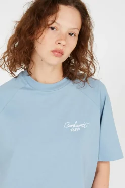 W' S/S Signature T-Shirt - T-shirt | Bleu