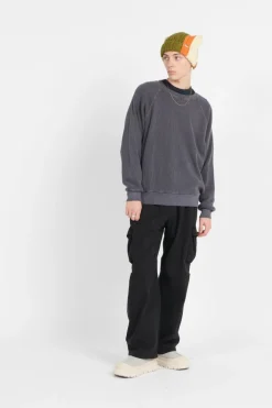 WAFFLE CREW - Sweatshirt | Noir