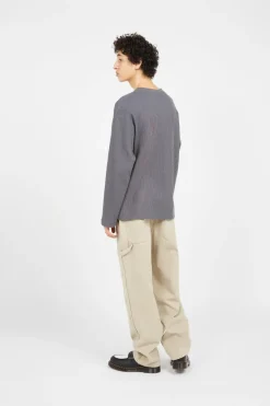 WASHED DOUBLE KNEE WORK - Pantalon | Beige