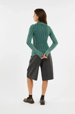 WASHED KNIT CARDIGAN - Top | Vert