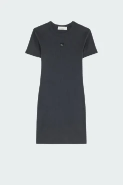 WASHED WOVEN LABEL - Robe | grey