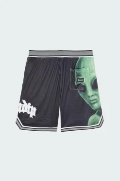 WE COME IN PEACE BASKETBALL SHORTS - Short | Noir