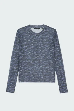 WIND AOP TOP LS - Top | Noir