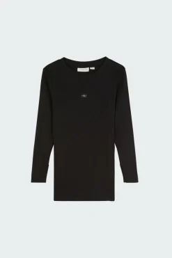 WOVEN LABEL RIB - Robe | Noir