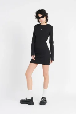 WOVEN LABEL RIB - Robe | Noir