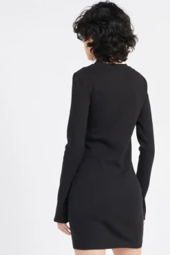 WOVEN LABEL RIB - Robe | Noir