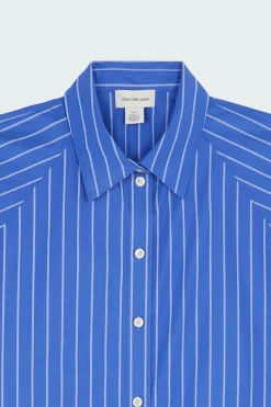 YD STRIPE BOXY CROPP - Chemise | Bleu