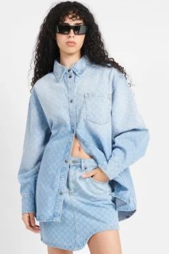 zella monogram denim - Chemise | Bleu