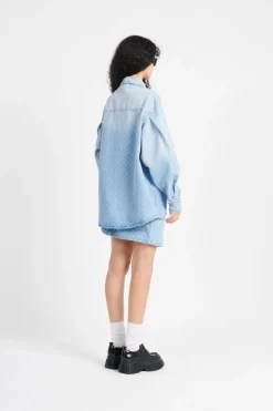 zella monogram denim - Chemise | Bleu